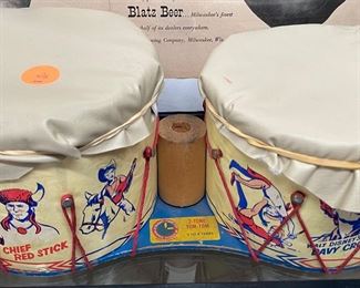 Davy Crockett and Chief Red Stick Drum Set