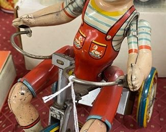 Unique Art Wind-up Kiddie Cyclist (Works)