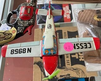 Tin Litho Made in Japan Cessna Airplane