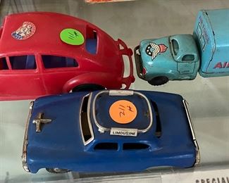 Tin Litho and Plastic Vehicles (U.S. Air Force and Volkswagen)