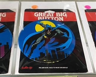 Batman Great Big Pinback Buttons on Card