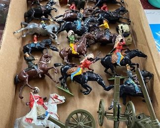 Flat of Assorted Britain's Lead Soldiers