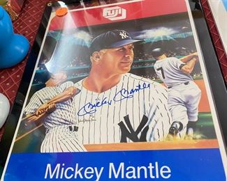 Mickey Mantle Picture Sports Art