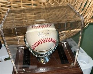 Cal Ripken Jr. signed baseball "Iron Man"