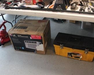 BRAND NEW LG 6000 BTU ROOM AIR CONDITION, PLASTIC TOOL BOX