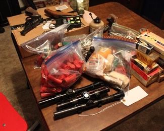 ASSORTED AMMUNITION AND RIFLE SCOPES