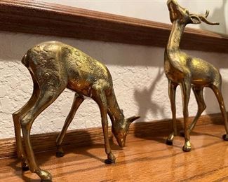 brass deer figurines