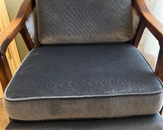 blue mid-century modern MCM chair