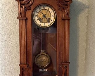wall clock with pendulum