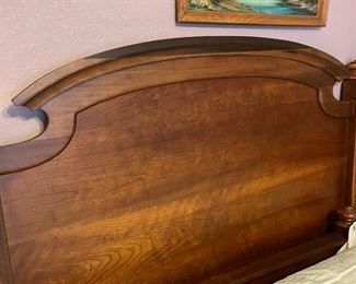 dark wood headboard