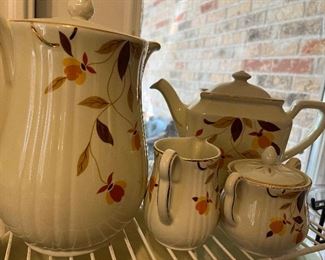Hall Autumn Leaf tea set