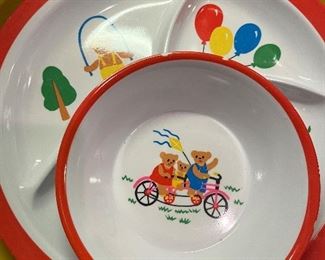 vintage toddler dishes