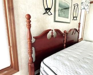 DOUBLE HEADBOARD - KING SOLID WOOD - CHERRY FINISH