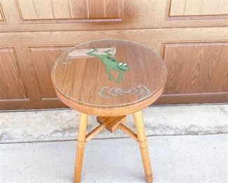 VINTAGE MCM GLASS TOP TABLE - FROG