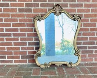 American Home Scallop Gold Tone Mirror