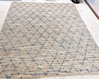 Loloi Area Rug - 100% Jute 8x10 - Navy Blue Check