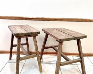 FARMHOUSE STOOLS - OR PLANT STANDS OR TABLES