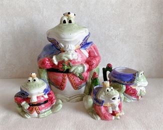 Wangs International Frog Cookie Jar, Pitchers, etc