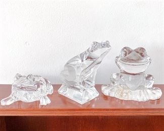 Waterford Crystal Frog, Goebel Glass Frog