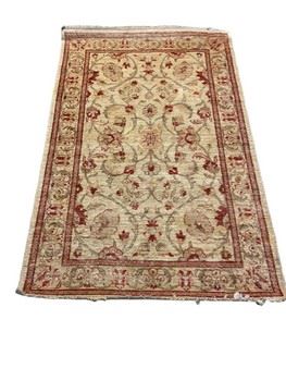 $700 USD     Hand Knotted Turkish Area Rug PA107-28      DESCRIPTION: Hand knotted Turkish run with a light cream field accentuated with tones of rust, paprika, taupe and sage.  Open floral and trailing vine center with a rich border.  

DIMENSIONS: 45 x 70

LOCATION: Local pick up NE Washington, D.C.  Contact us for shipper suggestions.

CONDITION: Used

The rug is in very good condition with only very minor signs of wear consistent of age and use.      https://goodbyhello.com/products/hand-knotted-turkish-area-rug-pa107-28?_pos=2&_sid=7ea65b4aa&_ss=r