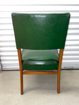 $525 USD      Mid Century Modern Set of 3 Green Chairs PA107-20     DESCRIPTION: 2 Mid Century Arm Chairs and a Side Chair upholstered in an emerald green leather with a wood frame.  The tapered legs and subtly curved arms are classic Mid Century design.  A great way to add a pop of color into the room. 

DIMENSIONS:

arm = 23 x 20 x 34
side = 22 x 20 x 34H
LOCATION: Local pick up NE Washington, D.C.  Contact us for shipper suggestions.

CONDITION: Used

These pieces have been well cared for and are in very good condition.      https://goodbyhello.com/products/mid-century-modern-set-of-3-green-chairs-pa107-20?_pos=5&_sid=7ea65b4aa&_ss=r