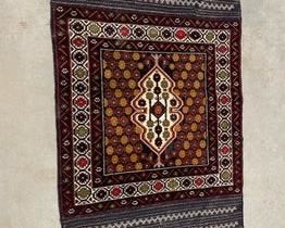 $525 USD     Turkish Kurdish Hand Knotted Rug Flat and Pile PA107-27     DESCRIPTION: Unique and gorgeous hand knotted Turkish area rug. Infused with rich color.  Each with a singular story of its own.  This design captures a culture’s essence–its traditions, artistry, and lineage of craftsmanship.

DIMENSIONS: 37 x 64

LOCATION: Local pick up NE Washington, D.C.  Contact us for shipper suggestions.

CONDITION: Used

Rug is in good condition.  Please refer to photo's for more details. We make every effort to disclose and picture any defects or inconsistencies that would affect a sale.      https://goodbyhello.com/products/turkish-hand-knotted-rug-flat-and-pile-pa107-28?_pos=11&_sid=7ea65b4aa&_ss=r