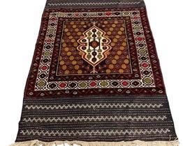 $525 USD     Turkish Kurdish Hand Knotted Rug Flat and Pile PA107-27     DESCRIPTION: Unique and gorgeous hand knotted Turkish area rug. Infused with rich color.  Each with a singular story of its own.  This design captures a culture’s essence–its traditions, artistry, and lineage of craftsmanship.

DIMENSIONS: 37 x 64

LOCATION: Local pick up NE Washington, D.C.  Contact us for shipper suggestions.

CONDITION: Used

Rug is in good condition.  Please refer to photo's for more details. We make every effort to disclose and picture any defects or inconsistencies that would affect a sale.      https://goodbyhello.com/products/turkish-hand-knotted-rug-flat-and-pile-pa107-28?_pos=11&_sid=7ea65b4aa&_ss=r