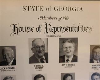 Framed Piece of Georgia History 