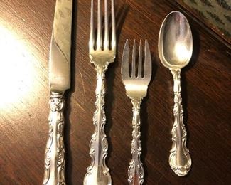 Sterling Strasbourg by Gorham. Twelve place settings.
