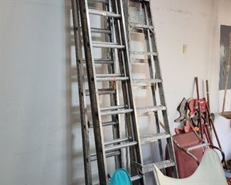 2 Extension Ladders & 1 Painters Ladder