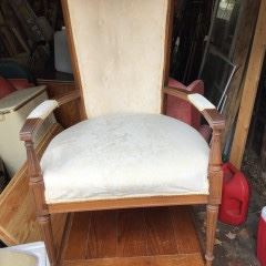 Mid Century Upholstered Victorian Arm Chair