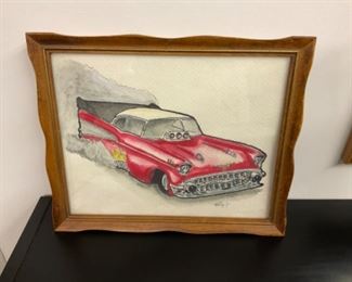 57 Chevy Painting signed by Roy