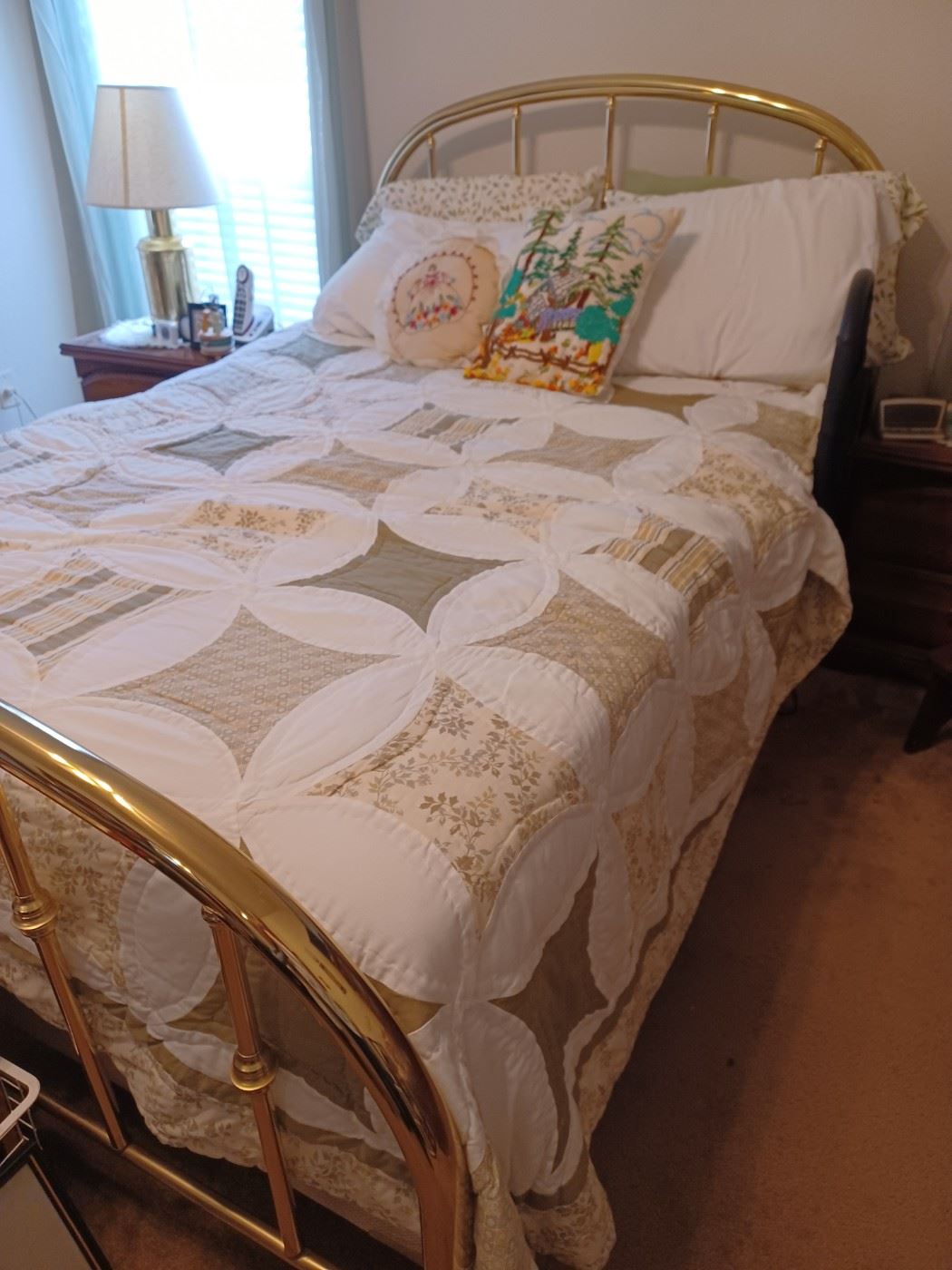 Queen Size Brass bed
