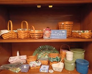 Longaberger baskets and pottery