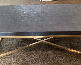 Asking: Was $1950 -- Now $1450--- Coffee Table w/Shark Skin Top - Meredith Baer Home - 47" wide x 14" tall