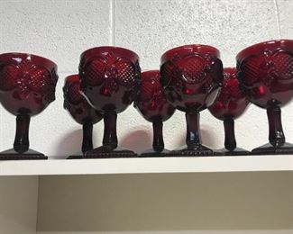 Avon Cape Cod in Ruby Red - Lots of Pieces