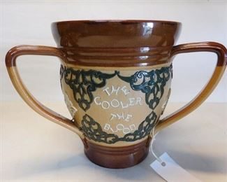RARE! 3 Handled Doulton Lambeth Mug, 1880's - 1900's