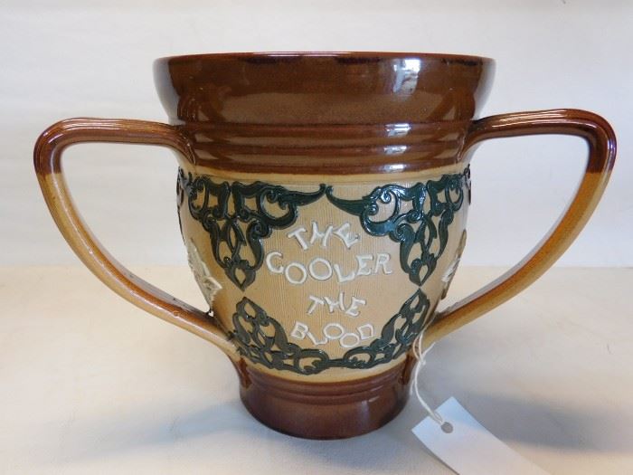 RARE! 3 Handled Doulton Lambeth Mug, 1880's - 1900's