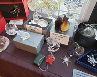 Lalique, Daum, Baccarat, Waterford, Swarovski