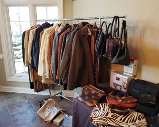 High end coats, jackets, and leather goods, brands include Ralph Lauren Purple Lable, Loro Piana, Wellensteyn, Orvis, Filson