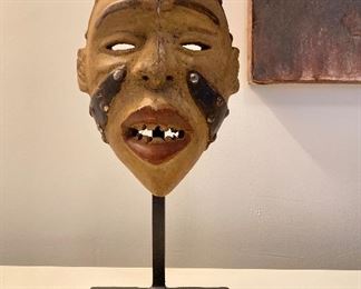 Bakongo Mask on custom stand.
