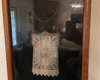 Framed Antique Mesh Purse 