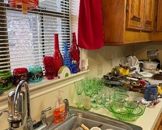 Green Depression Glass