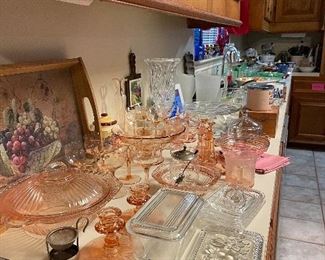 Pink Depression Glass 