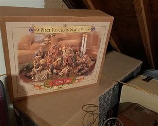 Porcelain Nativity set  - still in box.  
