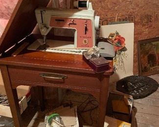 One of two Singer sewing machines