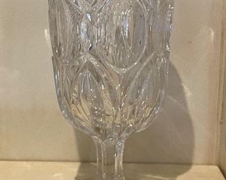 Vintage Edwardian Celery Glass Vase. 