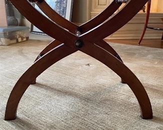 Antique Marble Top Side Table with Brass Gallery. Measures 15" W x 23" D x 21" H. Photo 4 of 4.