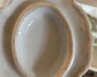 Pair of Hand-Painted Gold-Trim Victorian Vases. Photo 2 of 2. 