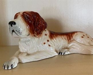 Vintage Porcelain Hound Figurine. 